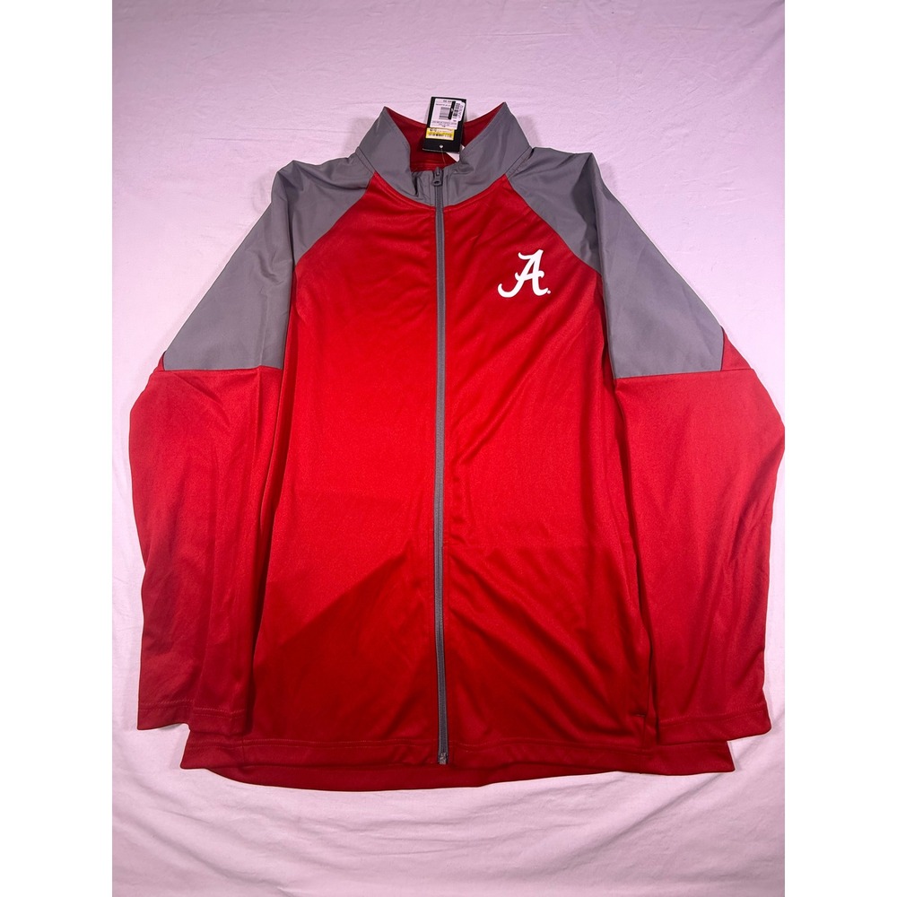 Captivating Track Jacket Mens XL Red NEW Alabama Crimson Tide NCAA Full Zip